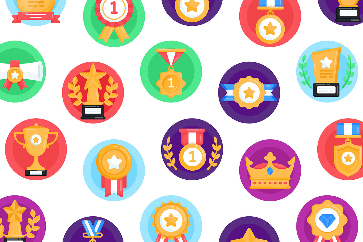Awards Icons - 50 Flat Vector Icons, a Duotone Icon by Brickclay (Photo 6 of 7)