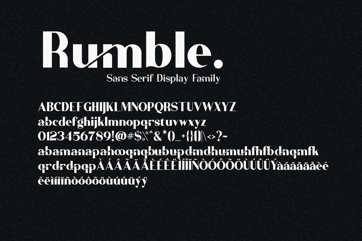 Rumble//Elegant Sans Serif, a Sans Serif Font by HanzelSpace Studio (Photo 12 of 12)