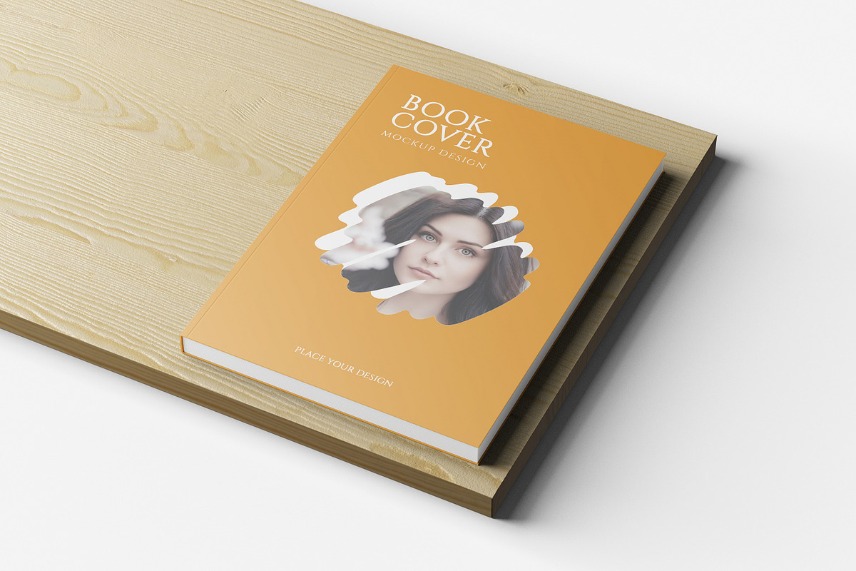 Realistic Book Cover Mockup, a Books & Magazine Mockup by Graphic Deal