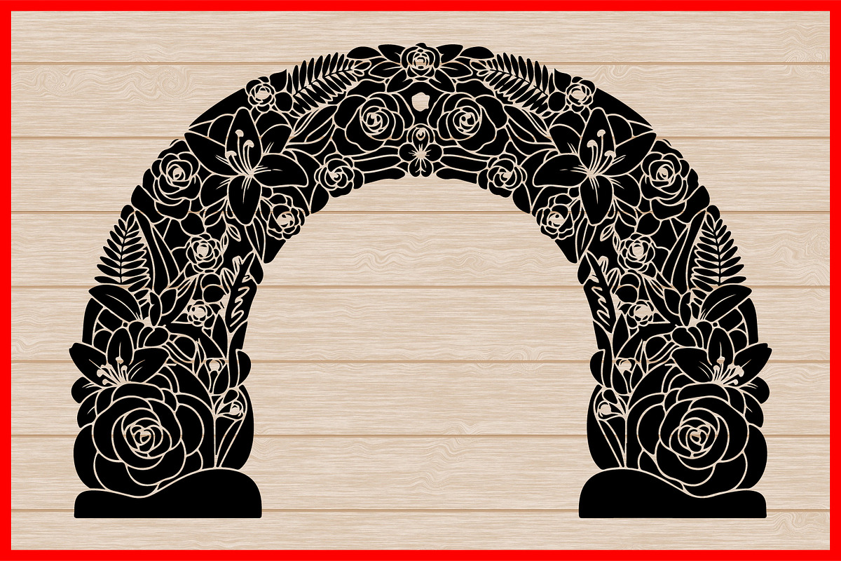 Floral Arch & Ornate Frame Silhouett, an Illustration by Creativeshirt (Photo 3 of 4)