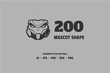 200 Mascot Shape by  in Graphics