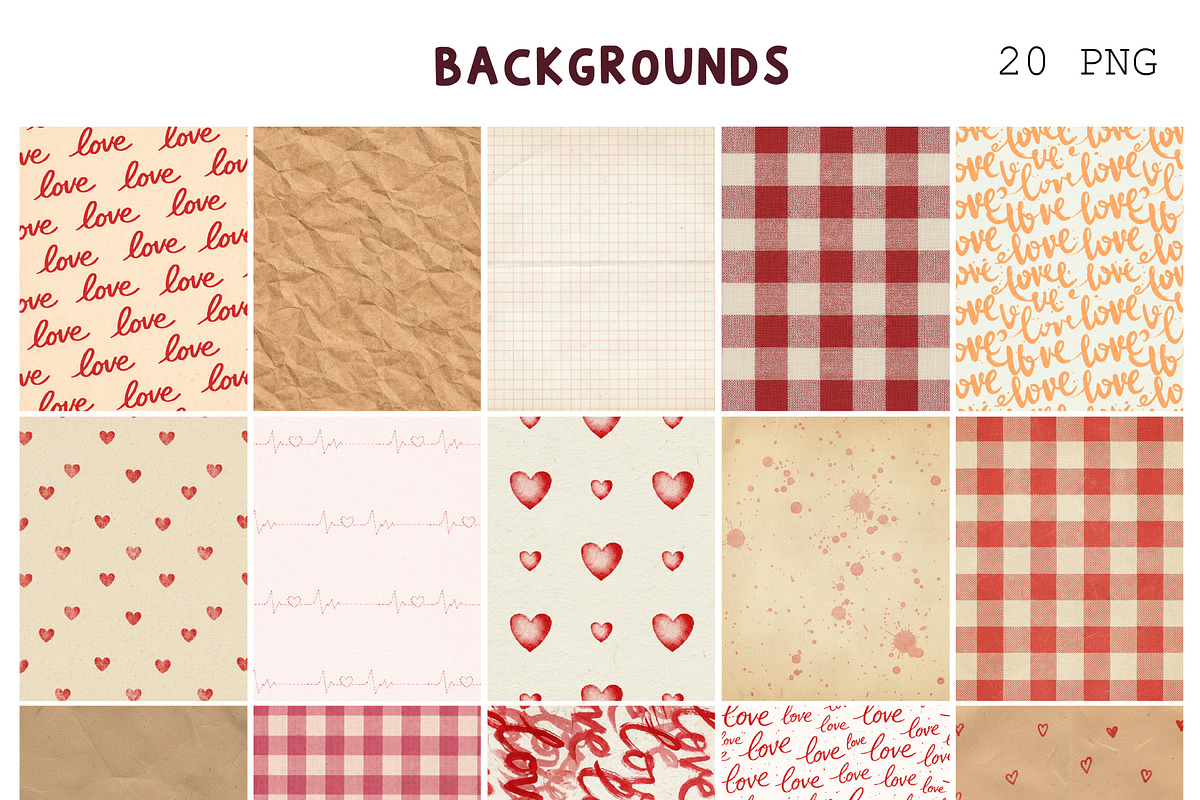 Love Editorial Collage Kit - 200 PNG, an Object Graphic by DreamoraArt (Photo 8 of 10)