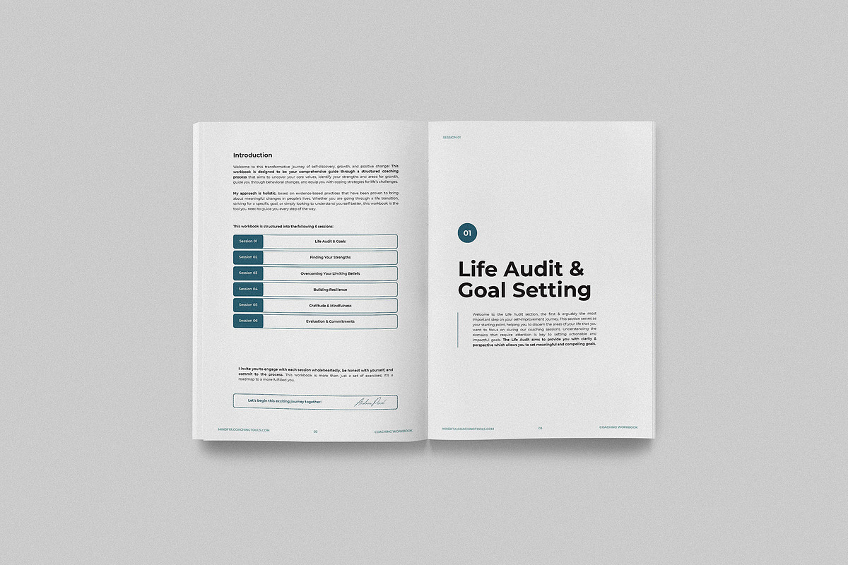 6 Session Coaching Workbook, a Templates & Theme by AndrewPixel