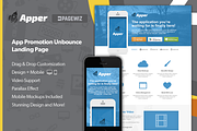 Apper Pagewiz Landing Page + PSD, an App Template by LanceMedia (Thumbnail 1 of 5)