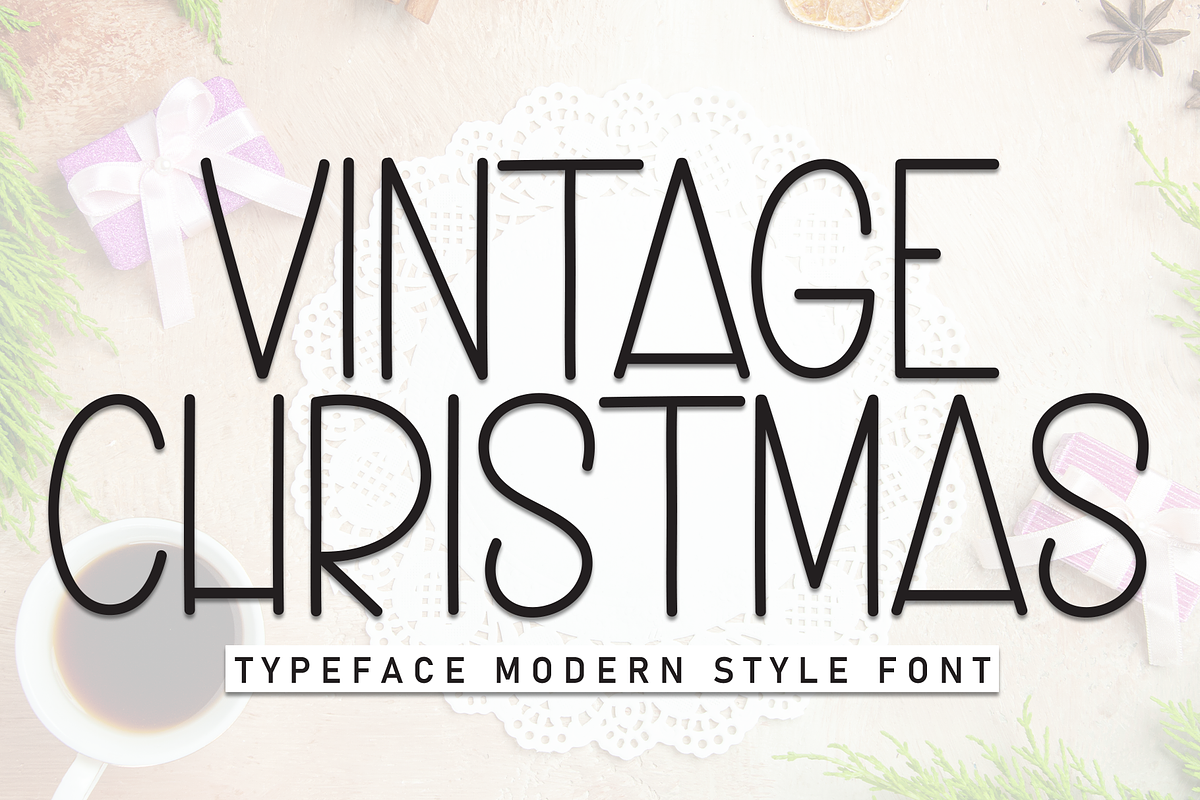 Vintage Christmas | Script Font, a Script Font by Scratchones (Photo 1 of 8)