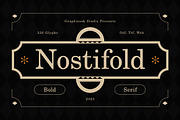 Nostifold, a Serif Font by graphicook (Thumbnail 1 of 10)