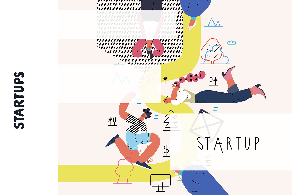 Startups flat vector illustrations, a Templates & Theme by Grivina's shop (Photo 17 of 45)