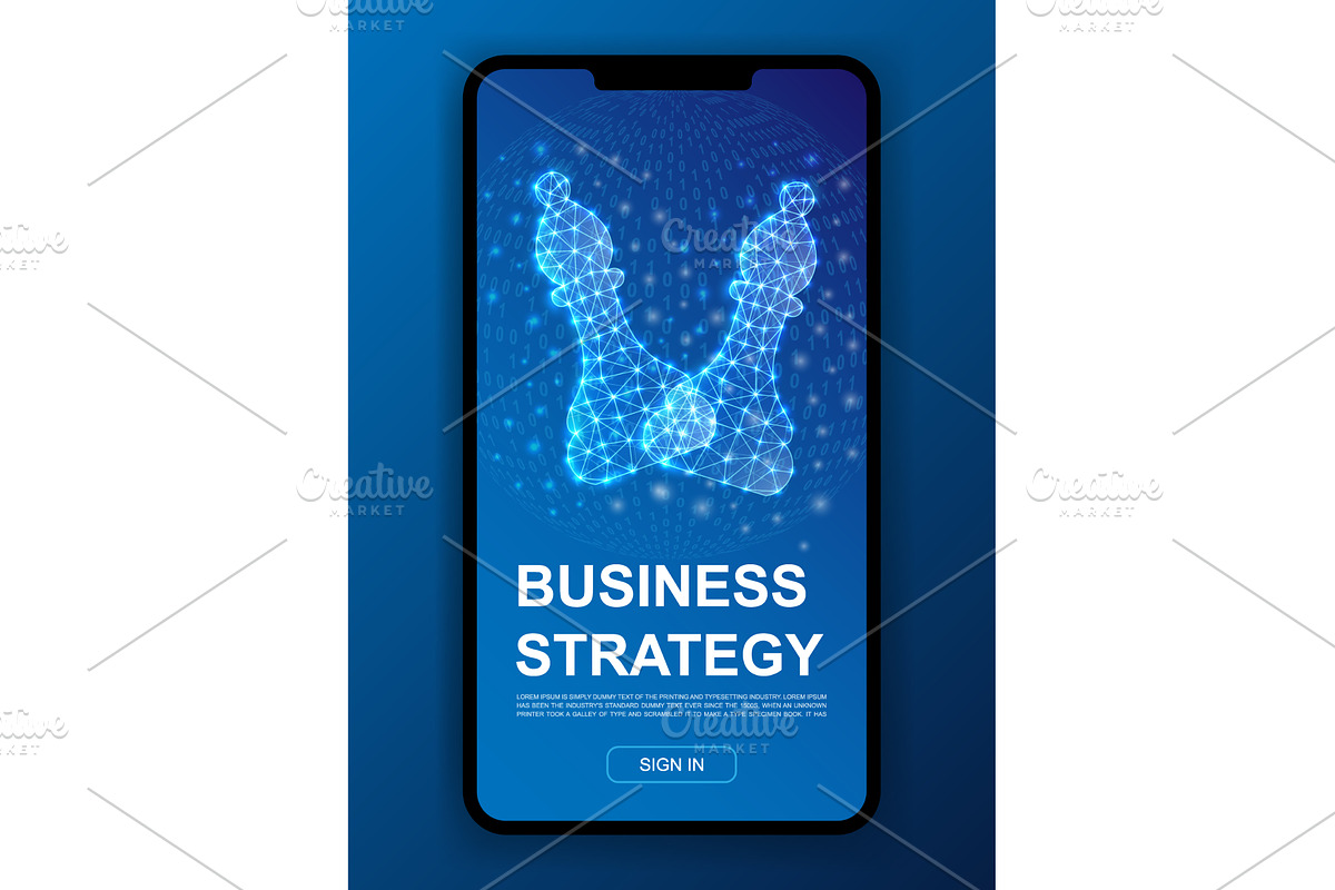 Futuristic business strategy concept, an Illustration by GraphiShop