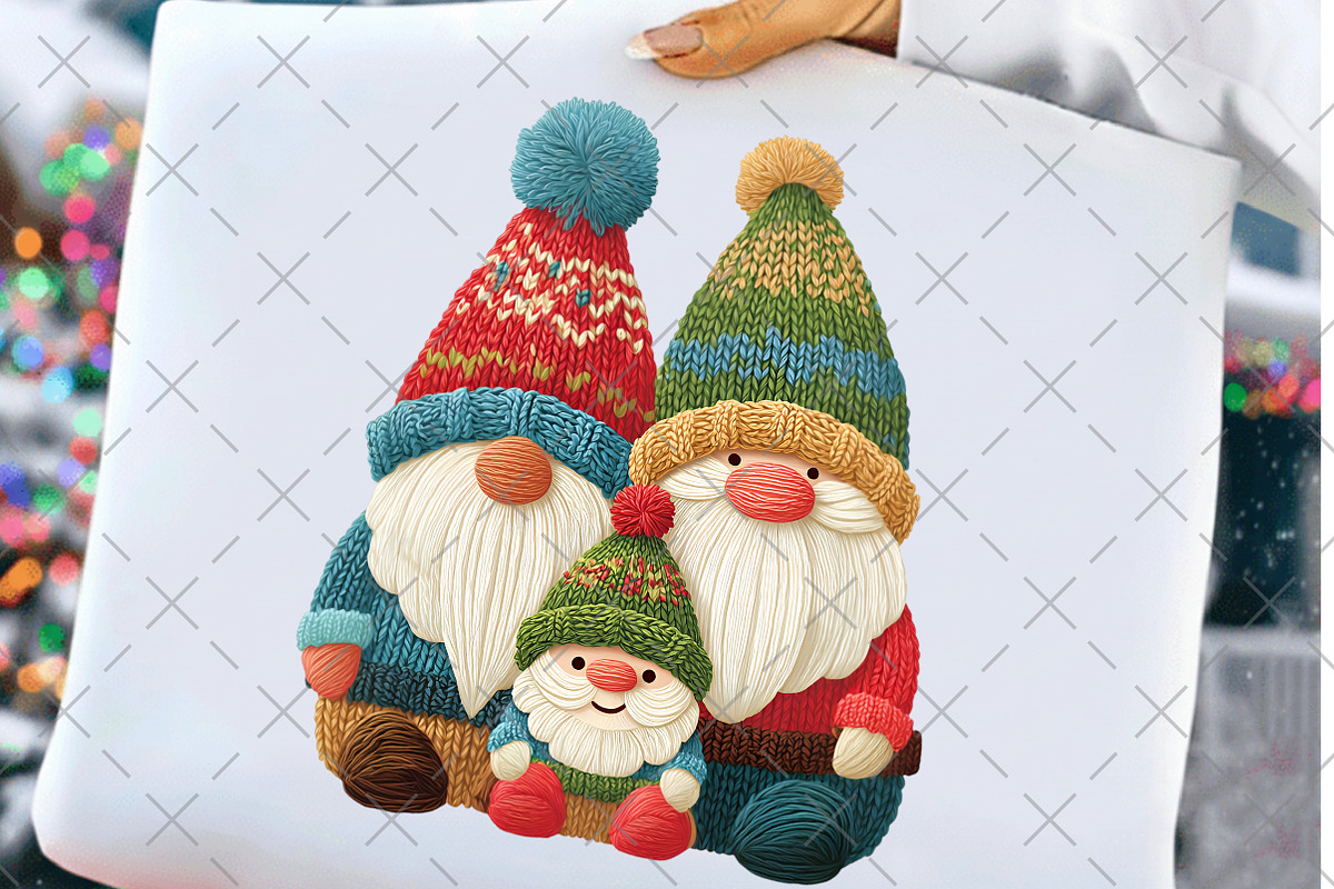 Yarn Crochet Christmas Gnomes PNG, an Illustration by Craft Nest (Photo 2 of 6)