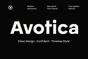Avotica - Geometric Font Family, a Sans Serif Font by Yukita Creative (Thumbnail 1 of 9)