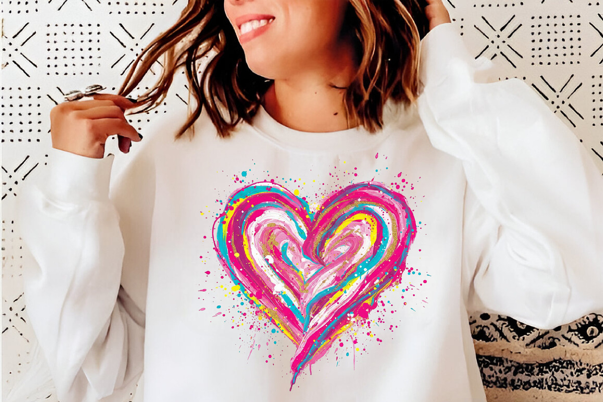 Colorful Brushstroke Valentines Png, an Illustration by SinaCreation (Photo 7 of 11)