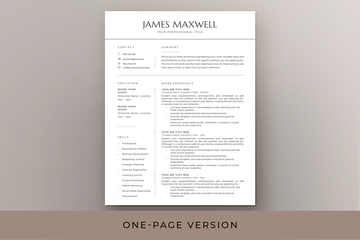 Executive Resume & Cover Letter Word, a Resume Template by Resume Bureau (Photo 2 of 5)