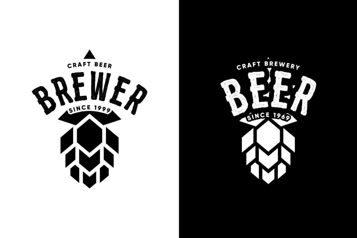 Craft beer brewery vector logo, a Food Illustration by provector (Photo 3 of 3)