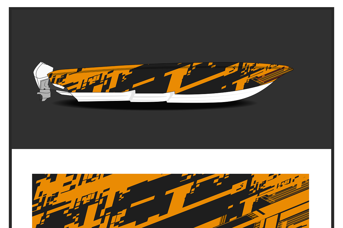 Dynamic Boat Wrap Design, an Object Illustration by CarWrap design (Photo 3 of 3)