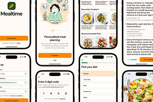 Mealtime - Recipe App UI Kit Figma