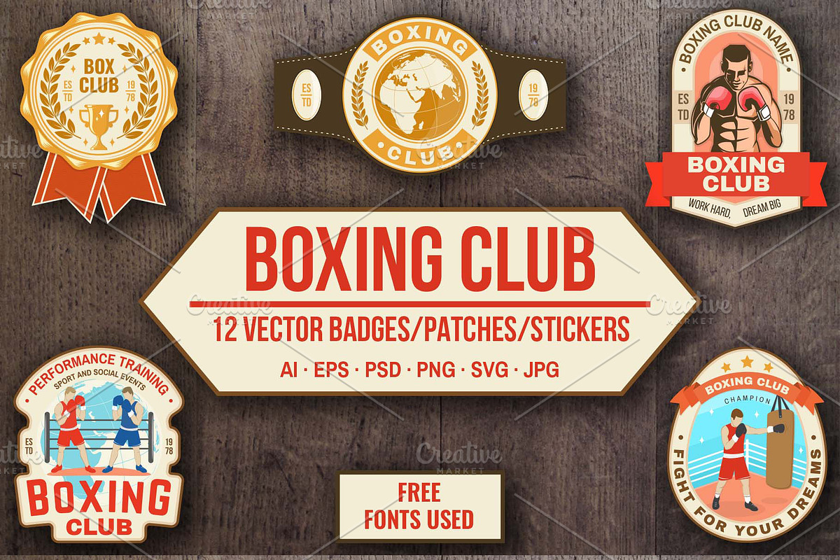 72 Sport Patches/Badges, a Branding & Logo Template by sivVector (Photo 5 of 8)