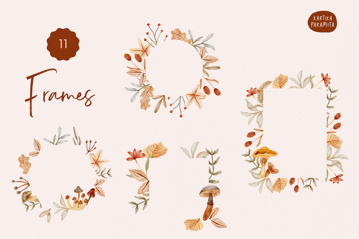 Hand Drawn Autumn Floral and Food, an Animal Illustration by Kartika Prints (Photo 12 of 13)