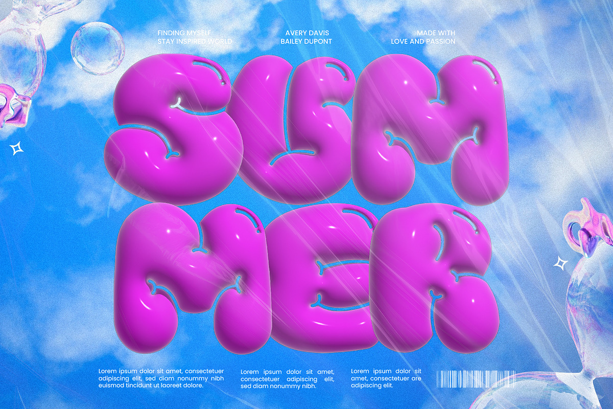 Bubbly Puffy - Bubble Font Display