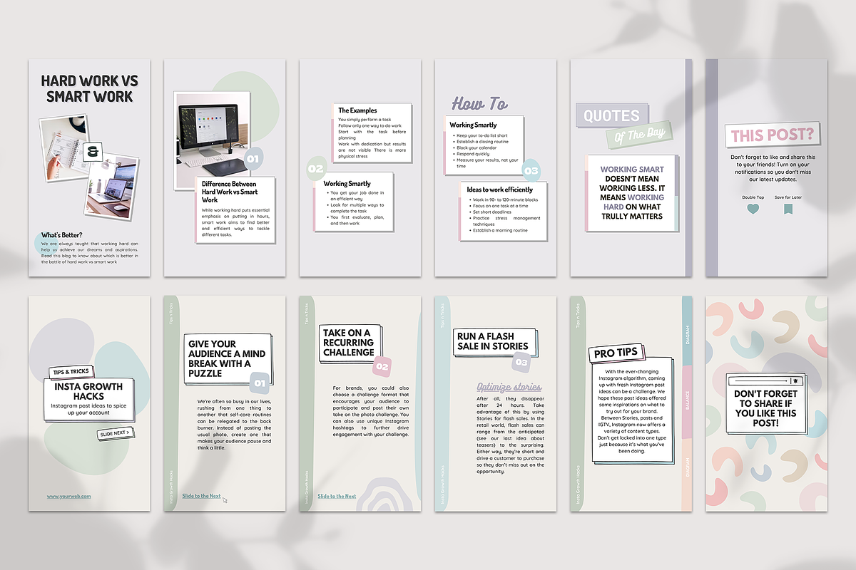 Instagram Carousel Growth Hacks, a Social Media Template by Analogi Studio (Photo 15 of 23)