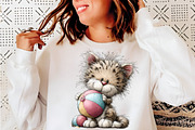 Whimsical summer cat clipart, an Illustration by SinaCreation (Thumbnail 4 of 8)