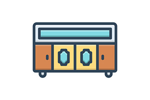 Cabinet room color icon, a Duotone Icon by Creative priyanka