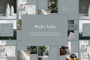 Wabi Sabi - social media pack, a Social Media Template by Mukuko Studio (Thumbnail 1 of 6)
