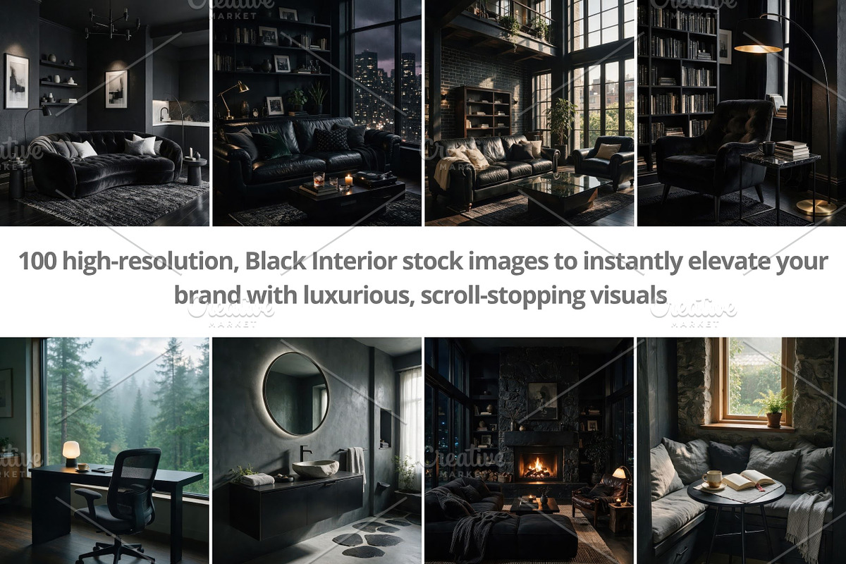 Black Interior Stock Photos, an Architecture Photo by Selenique Studio (Photo 2 of 14)