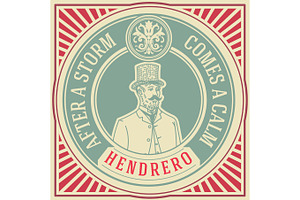 Retro Badge With Elements