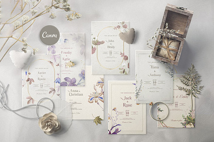 16 Vintage Wedding Cards Vol.III, an Invitation Template by EvitePapery
