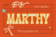 Marthy - Psychedelic Retro Display, a Font by HipFonts (Thumbnail 1 of 9)