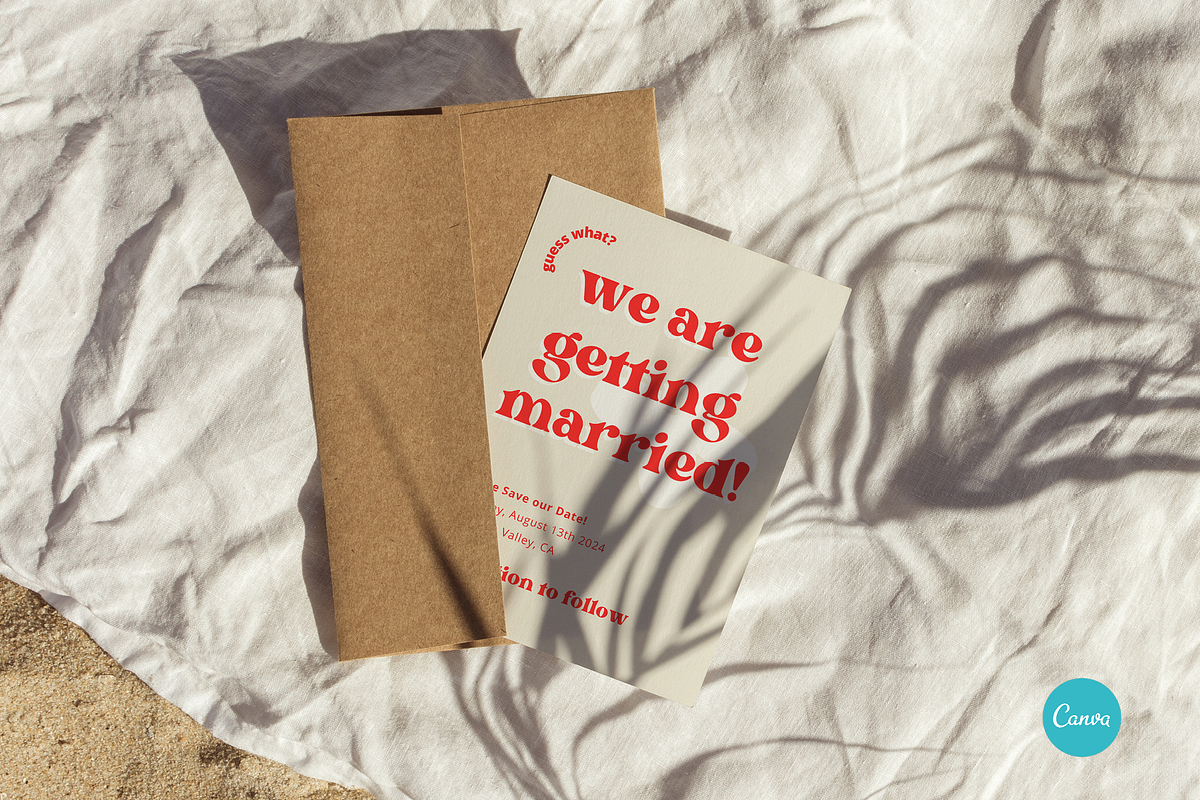 Colorful Retro Themed Save The Date, an Invitation Template by StudioVonBraitenberg (Photo 4 of 10)