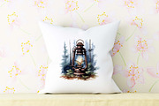 Watercolor Camping Clipart Bundle, an Illustration by Moon Studio (Thumbnail 14 of 15)