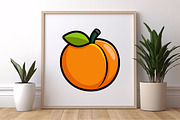 Cartoon Apricot Clipart Collection, a Food Illustration by newminddesign (Thumbnail 6 of 8)