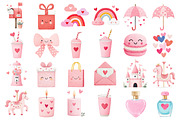 Watercolor Valentine Clipart Bundle, an Illustration by Dream Creation (Thumbnail 2 of 5)