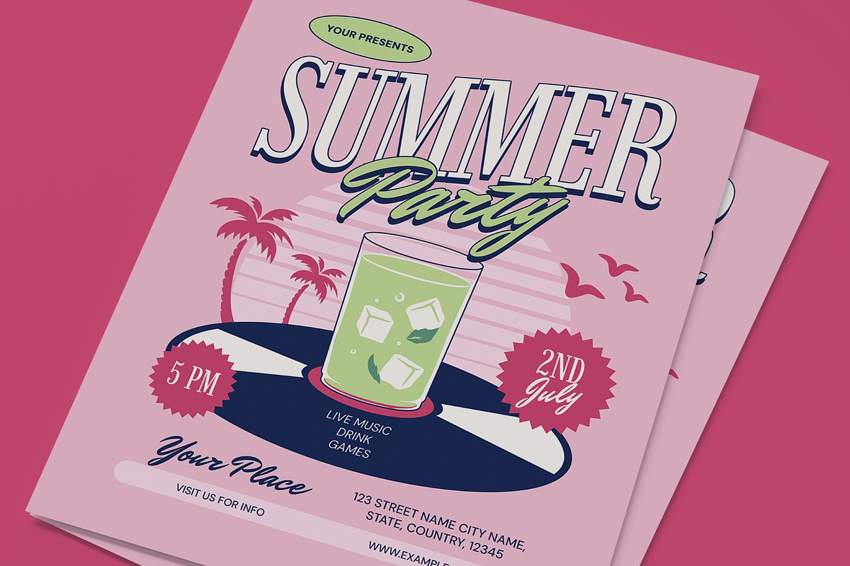 Summer Party Flyer, a Flyer Template by graphicook (Photo 2 of 3)