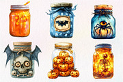 Halloween Mason Jar Clipart, an Illustration by Dream Creation (Thumbnail 5 of 7)