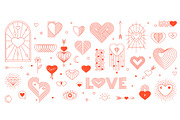 Valentine day line boho hearts, an Illustration by Buch&Bee (Thumbnail 2 of 3)
