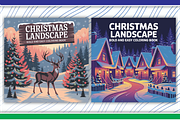 Christmas Landscape Coloring Pages, an Illustration by LightExpress (Thumbnail 4 of 6)