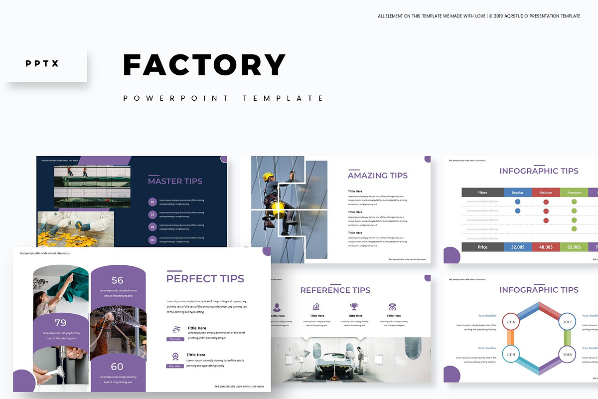 Factory - Powerpoint Template, a Presentation Template by AQR Studio