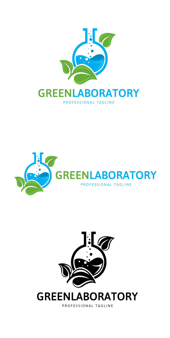 Green Laboratory Logo, a Branding & Logo Template by Mariyana