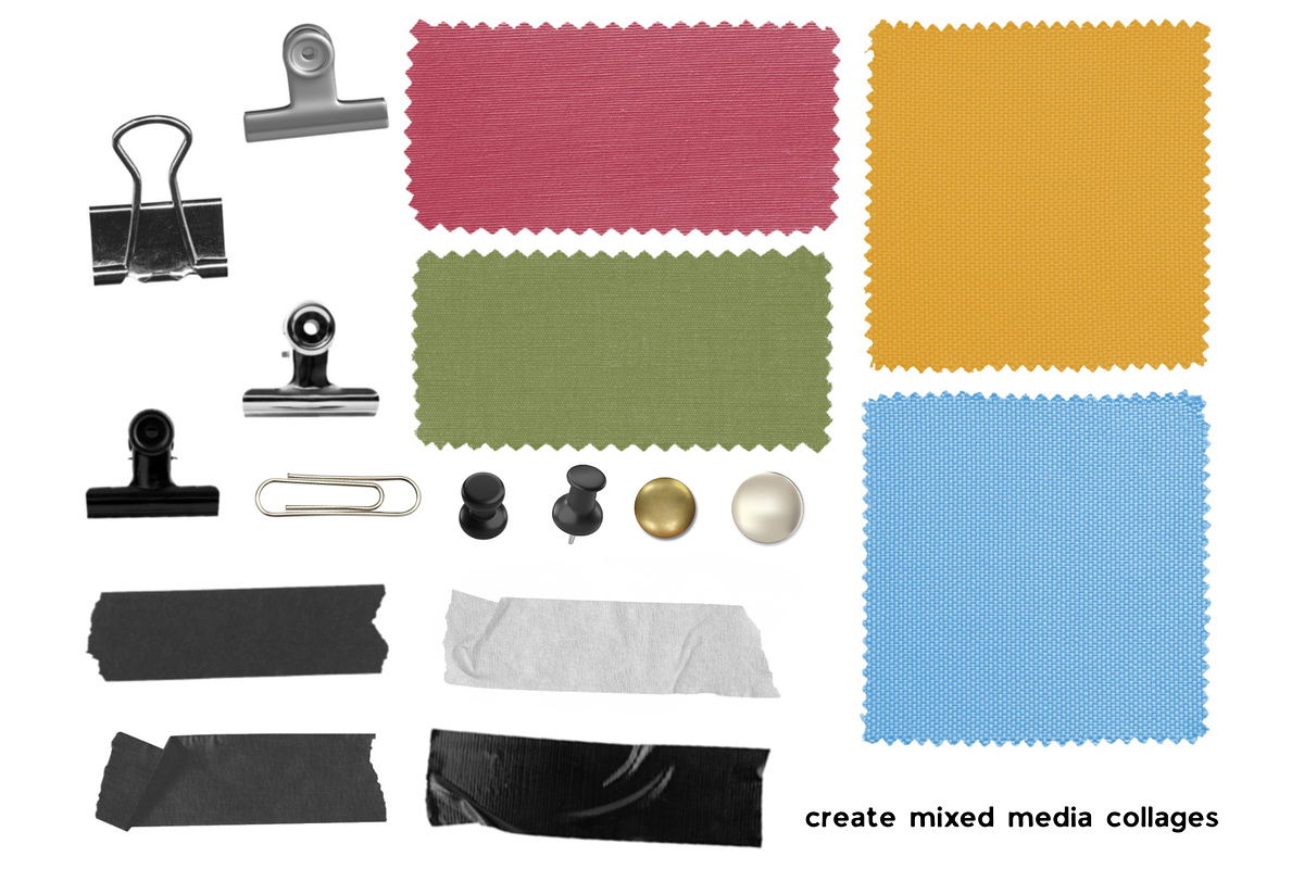 Collage Brushes - Procreate, a Brush Add-On by Wicked Creative (Photo 5 of 13)