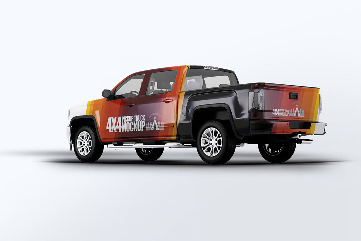 Truck 4X4 Mock-Up, a Product Mockup by DesignRushMarket (Photo 4 of 7)