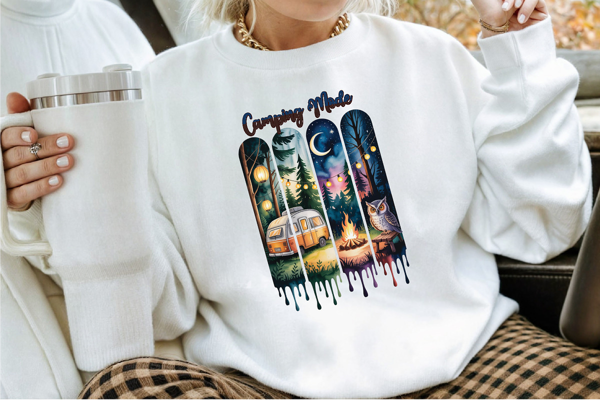 Camping Mode Brushstroke Sublimation, an Illustration by Sublimation Artist (Photo 1 of 9)