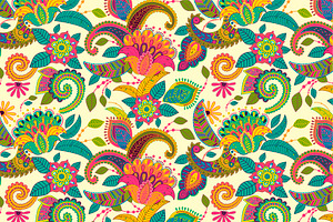 3 Floral Indian patterns