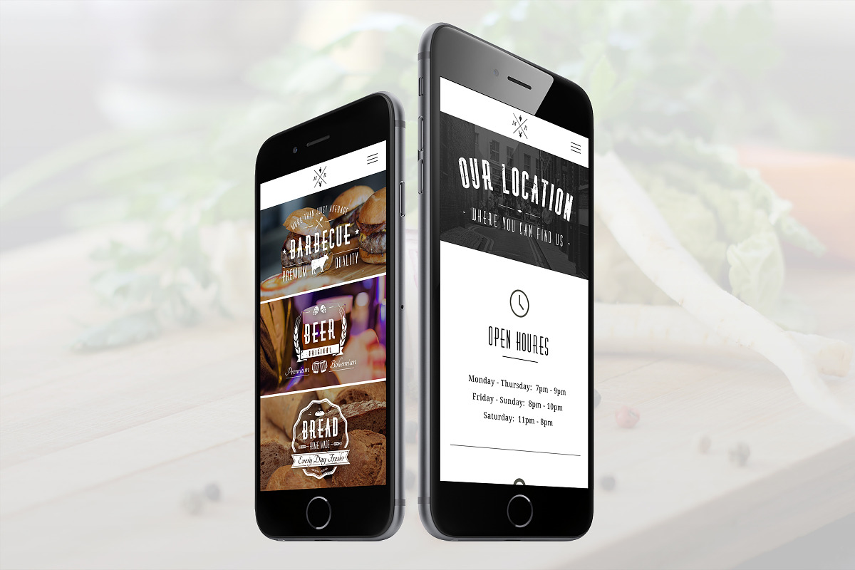 Gastro - Restaurant PSD Template, a Device Mockup by Michael Eleder Templates (Photo 2 of 5)
