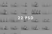 Cosmetics mock-up set 22 psd files, a Packaging Mockup by GraphicWave (Thumbnail 8 of 8)
