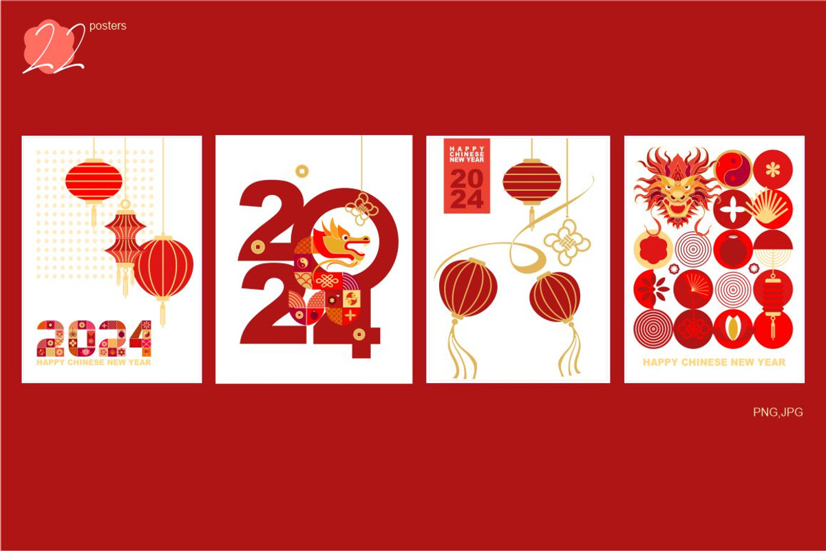 Chinese New Year-set of cliparts, a Seasonal Illustration by Collection by VY (Photo 5 of 15)