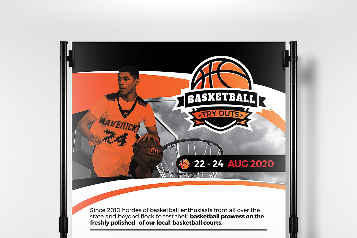 Basketball Poster Template, a Flyer Template by BrandPacks (Photo 2 of 2)