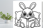 Cozy Easter Bunny Coloring Book, an Animal Illustration by Design Zone (Thumbnail 2 of 5)