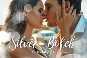 Silver Bokeh Overlays